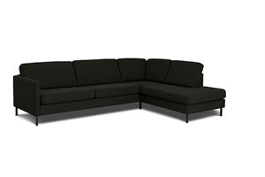 Visby sofa med open end -  Porto antrazit stof  